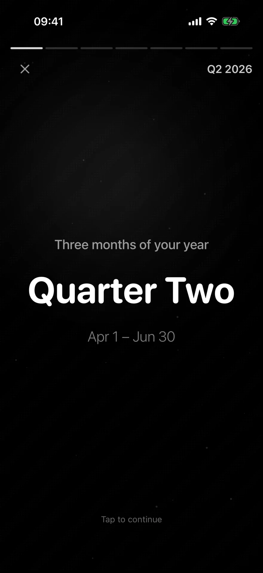 One Percent quarterly wrap: Quarter Two, three months of your year told as a full-screen story